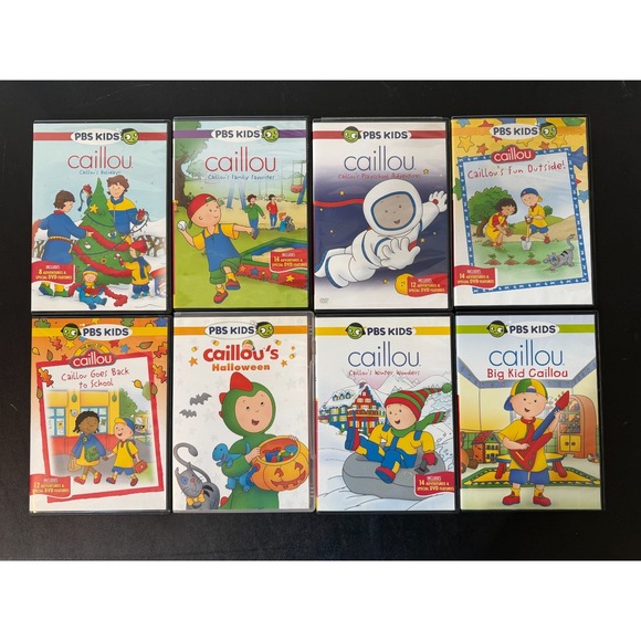 Other - Caillou DVDs PBS Kids Lot Of 8 Excellent Condition